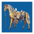 Saudi Horse Classic Canvas Blue / 50X50CM No Frame canvas - Palatium Lux