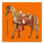 Saudi Horse Classic Canvas Orange / 50X50CM No Frame canvas - Palatium Lux