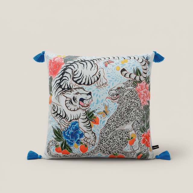 Savage Bleu Bloom Pillow Cover Pillow Cover - Palatium Lux