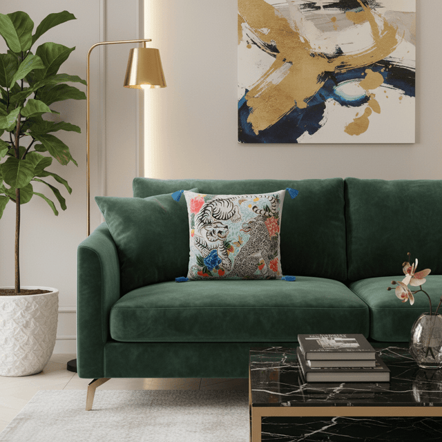 Savage Bleu Bloom Pillow Cover Pillow Cover - Palatium Lux