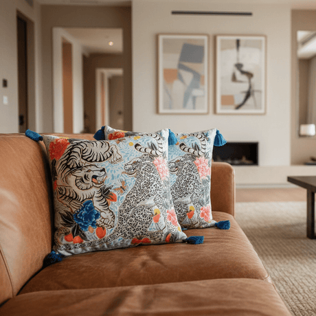 Savage Bleu Bloom Pillow Cover Pillow Cover - Palatium Lux