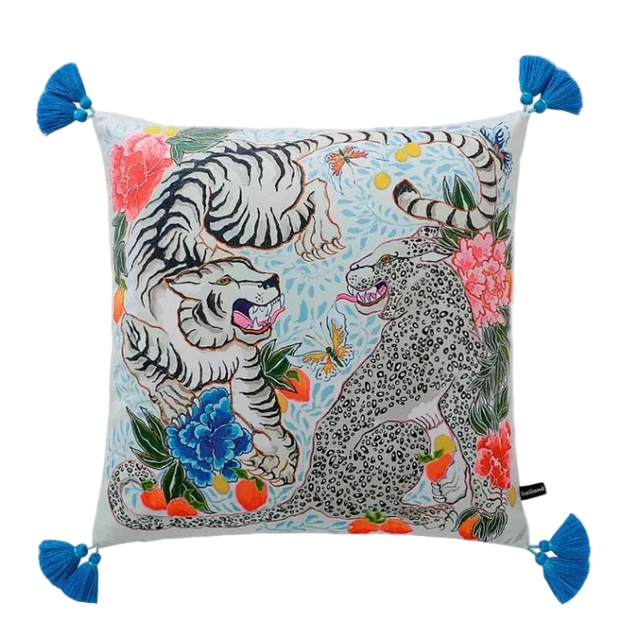 Savage Bleu Bloom Pillow Cover Pillow Cover - Palatium Lux