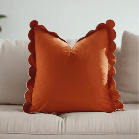Scalloped Velvet Pillow Cover Pillow Cover - Palatium Lux