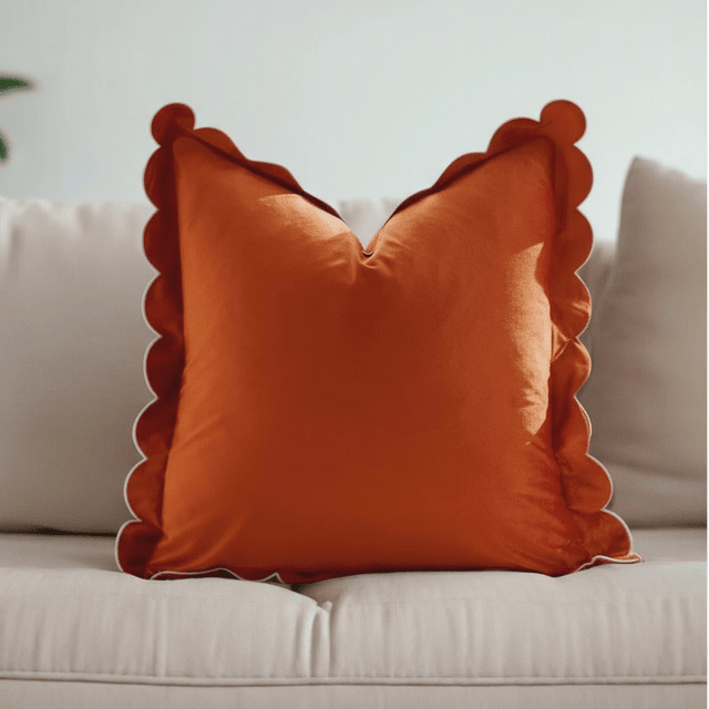 Scalloped Velvet Pillow Cover Pillow Cover - Palatium Lux