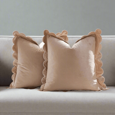 Scalloped Velvet Pillow Cover Pillow Cover - Palatium Lux