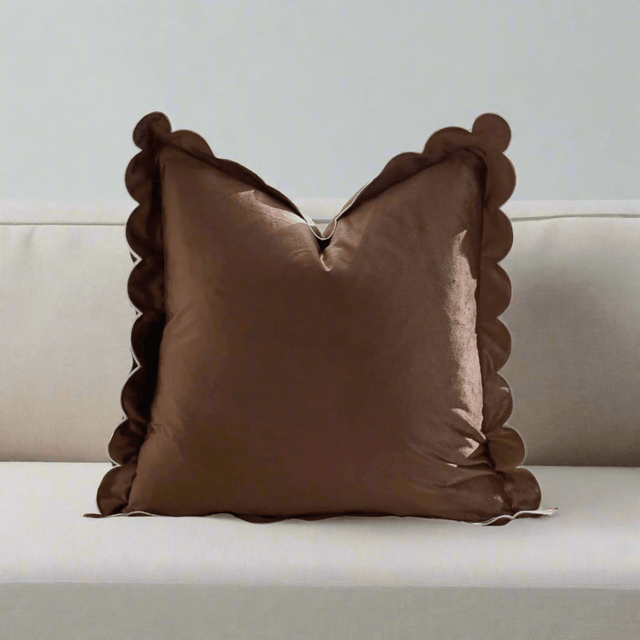 Scalloped Velvet Pillow Cover Pillow Cover - Palatium Lux