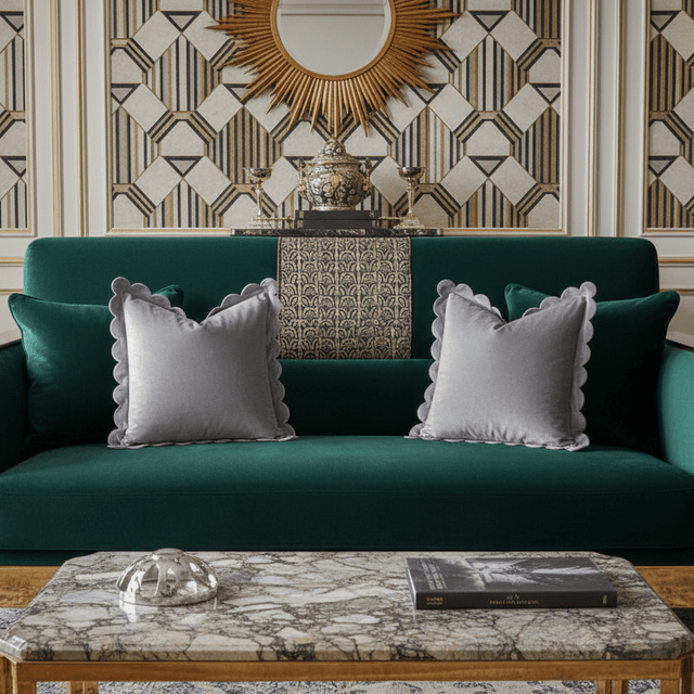 Scalloped Velvet Pillow Cover Pillow Cover - Palatium Lux
