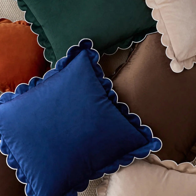 Scalloped Velvet Pillow Cover Pillow Cover - Palatium Lux