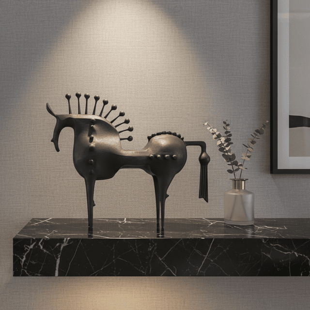 Shadow Stallion Metal Statue statue - Palatium Lux