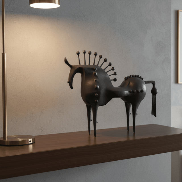 Shadow Stallion Metal Statue statue - Palatium Lux