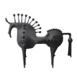 Shadow Stallion Metal Statue statue - Palatium Lux