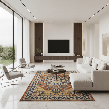 Shiraz Hand Tufted Wool Rug - 5 x 8 Rugs - Palatium Lux