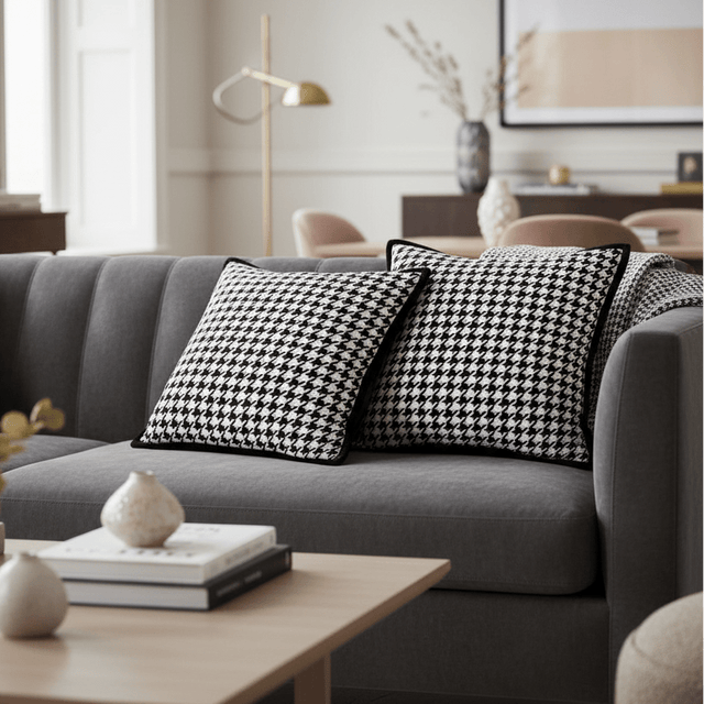 Signature Houndstooth Pillow Cover Pillow Cover - Palatium Lux