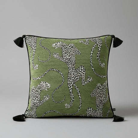 Snow Leopard Chenille Pillow Cover Pillow Cover - Palatium Lux