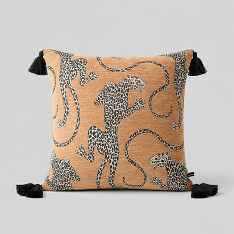 Snow Leopard Chenille Pillow Cover Pillow Cover - Palatium Lux