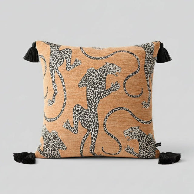 Snow Leopard Chenille Pillow Cover Pillow Cover - Palatium Lux