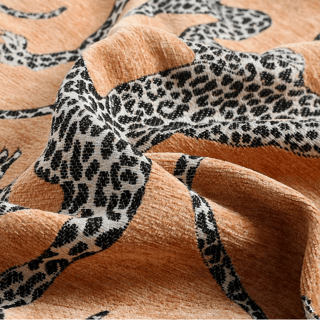 Snow Leopard Chenille Pillow Cover Pillow Cover - Palatium Lux