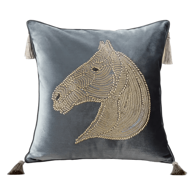 Starlight Stallion Velvet Pillow Cover pillow covers - Palatium Lux