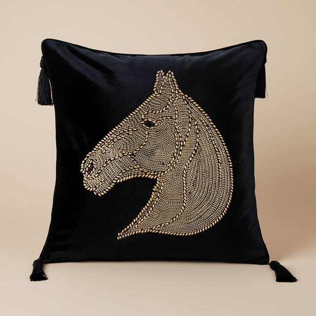 Starlight Stallion Velvet Pillow Cover pillow covers - Palatium Lux