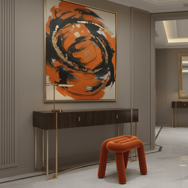 Tangle Tease Stool - Fire Red Orange - Palatium Lux