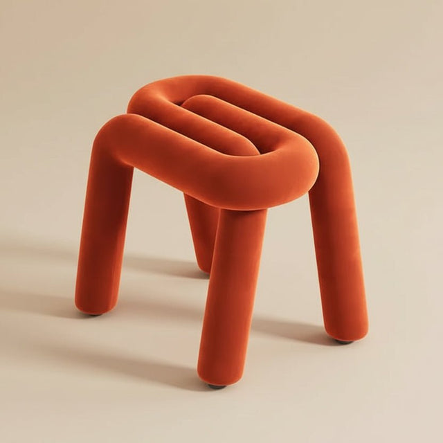 Tangle Tease Stool - Fire Red Orange - Palatium Lux