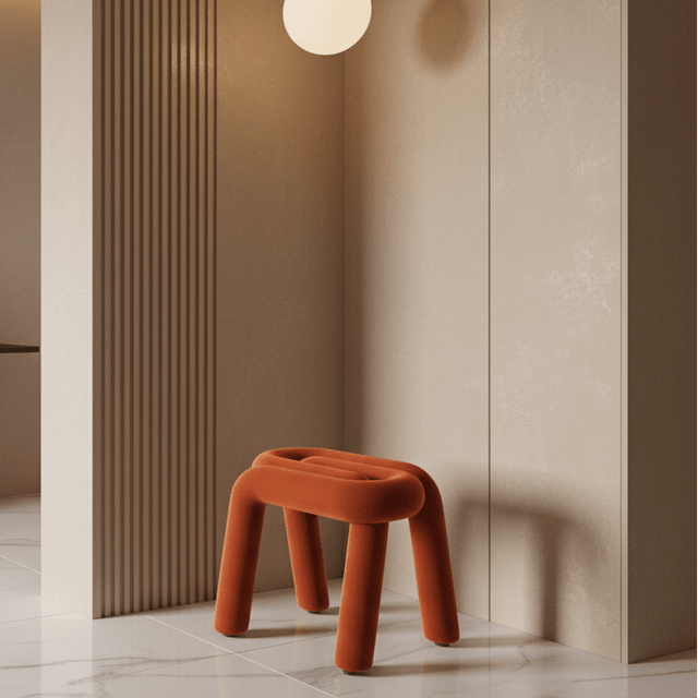 Tangle Tease Stool - Fire Red Orange - Palatium Lux