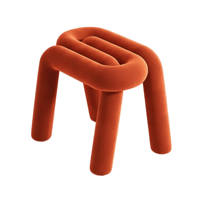Tangle Tease Stool - Fire Red Orange - Palatium Lux