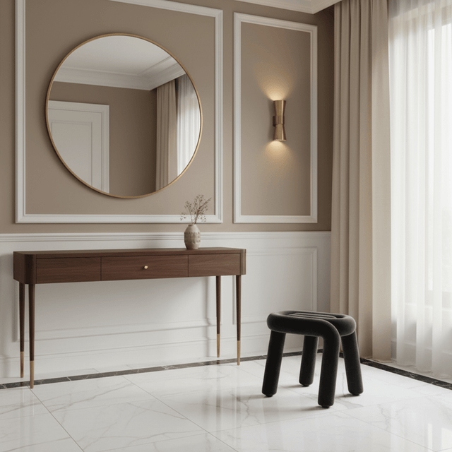 Tangle Tease Stool - Onyx Black - Palatium Lux