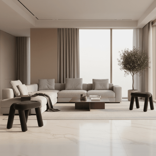 Tangle Tease Stool - Onyx Black - Palatium Lux