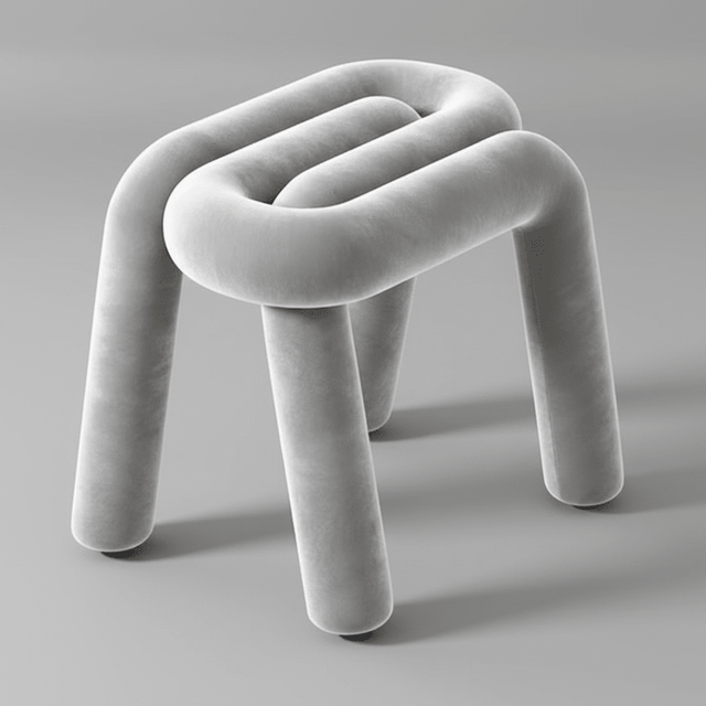Tangle Tease Stool - Serene Gray - Palatium Lux