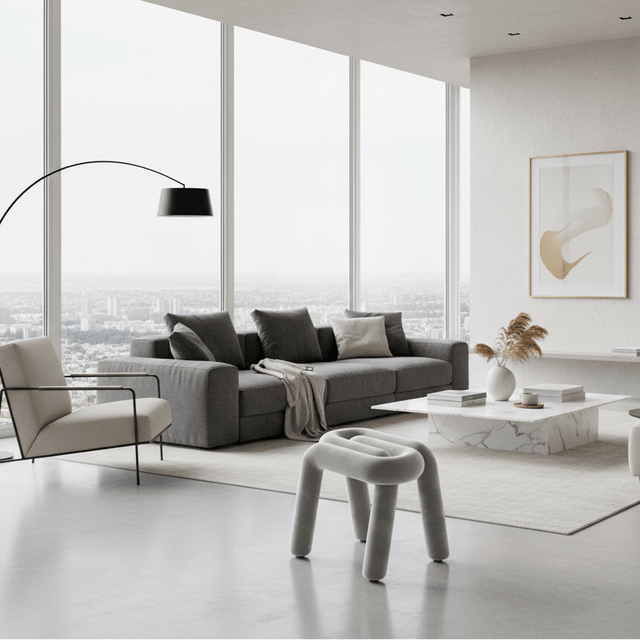 Tangle Tease Stool - Serene Gray - Palatium Lux