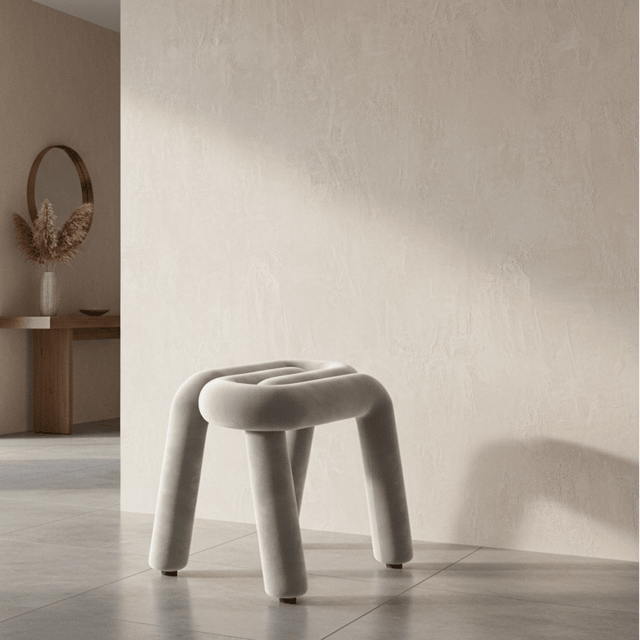 Tangle Tease Stool - Serene Gray - Palatium Lux