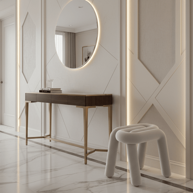 Tangle Tease Stool - Still White - Palatium Lux