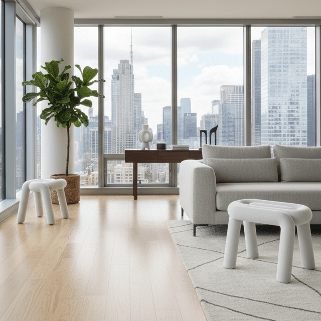 Tangle Tease Stool - Still White - Palatium Lux