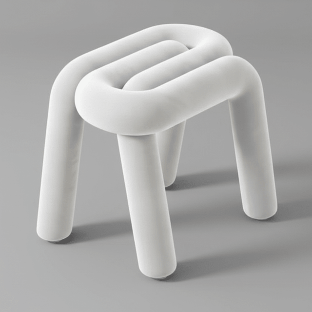 Tangle Tease Stool - Still White - Palatium Lux