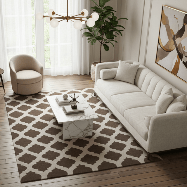 Terre Luxe Handwoven Wool Rug - 5 x 8 Rugs - Palatium Lux