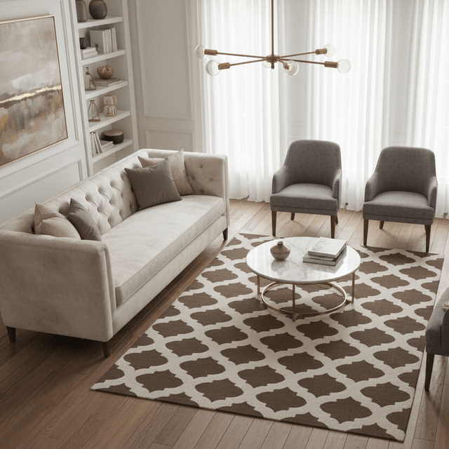 Terre Luxe Handwoven Wool Rug - 5 x 8 Rugs - Palatium Lux