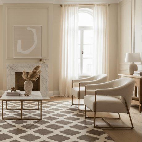 Terre Luxe Handwoven Wool Rug - 5 x 8 Rugs - Palatium Lux