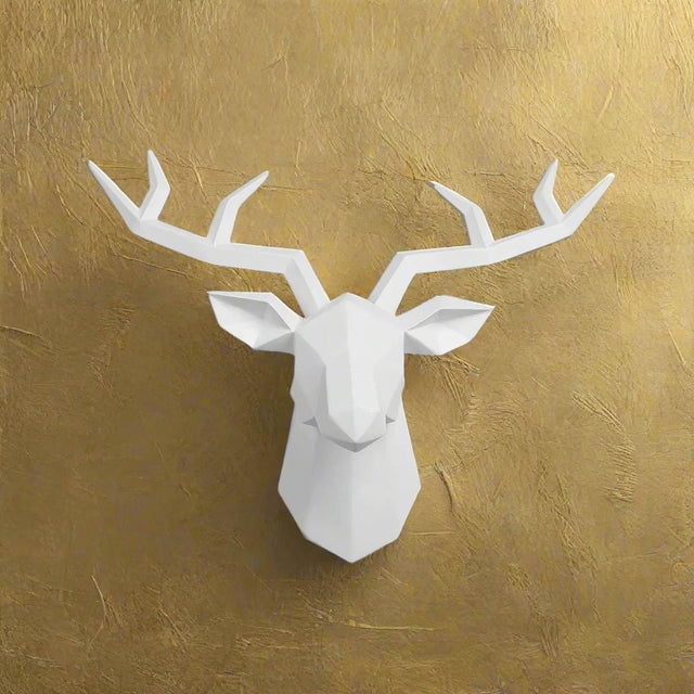 The Bold Stag White statue - Palatium Lux