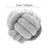 Cozy Knot Ball Pillow Gray Pillow Cover - Palatium Lux