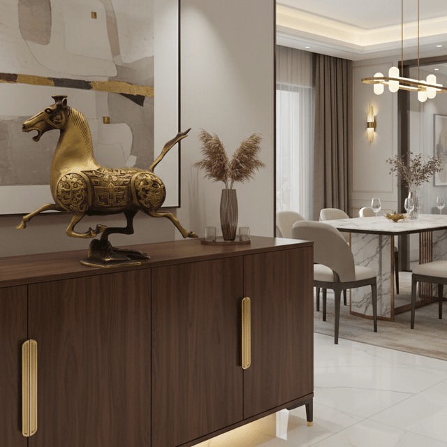 The Emperor’s Golden Horse Statue statue - Palatium Lux