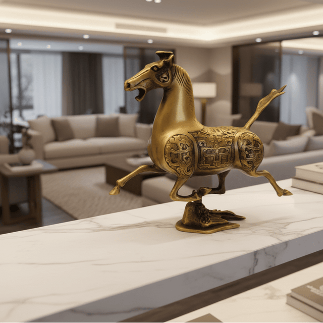 The Emperor’s Golden Horse Statue statue - Palatium Lux