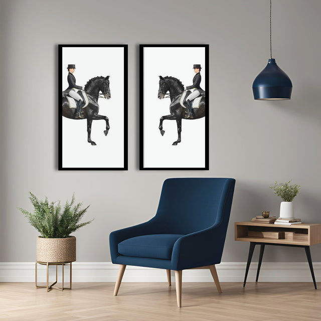 Lux Cavallo Canvas Pair Orange Canvas / 50x100cm No Frame canvas - Palatium Lux