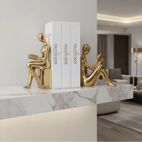 The Reader’s Muse Bookends Set of 2 statue - Palatium Lux