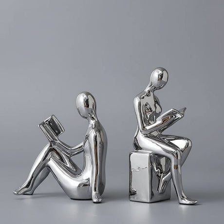 The Reader’s Muse Bookends Set of 2 statue - Palatium Lux