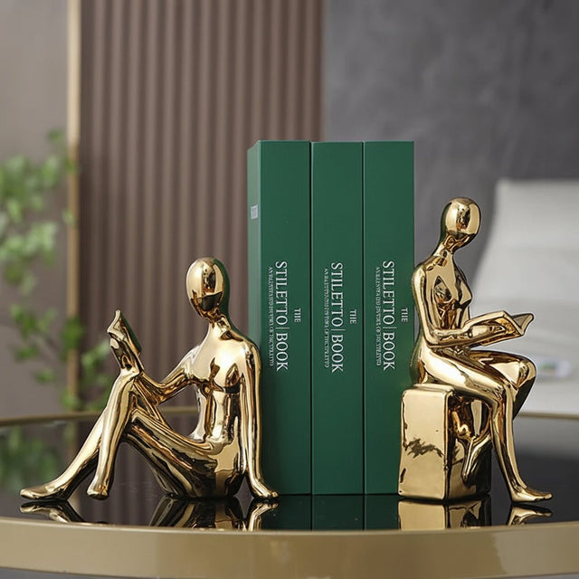 The Reader’s Muse Bookends Set of 2 statue - Palatium Lux