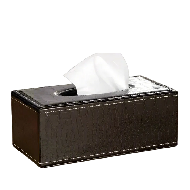 The Refined Leather Tissue Holder