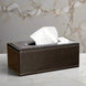 The Refined Leather Tissue Holder Black - Crocodile leather - Palatium Lux