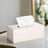 The Refined Leather Tissue Holder Off White leather - Palatium Lux