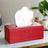 The Refined Leather Tissue Holder Red - Crocodile leather - Palatium Lux